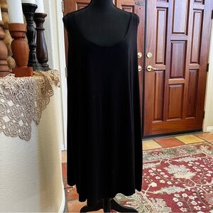 ellos Black Sleeveless Midi Swing Dress Size 1X 22/24